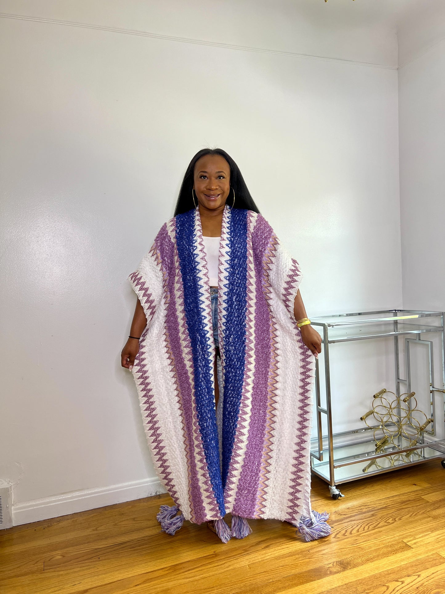 Lavender Aztec Cardigan