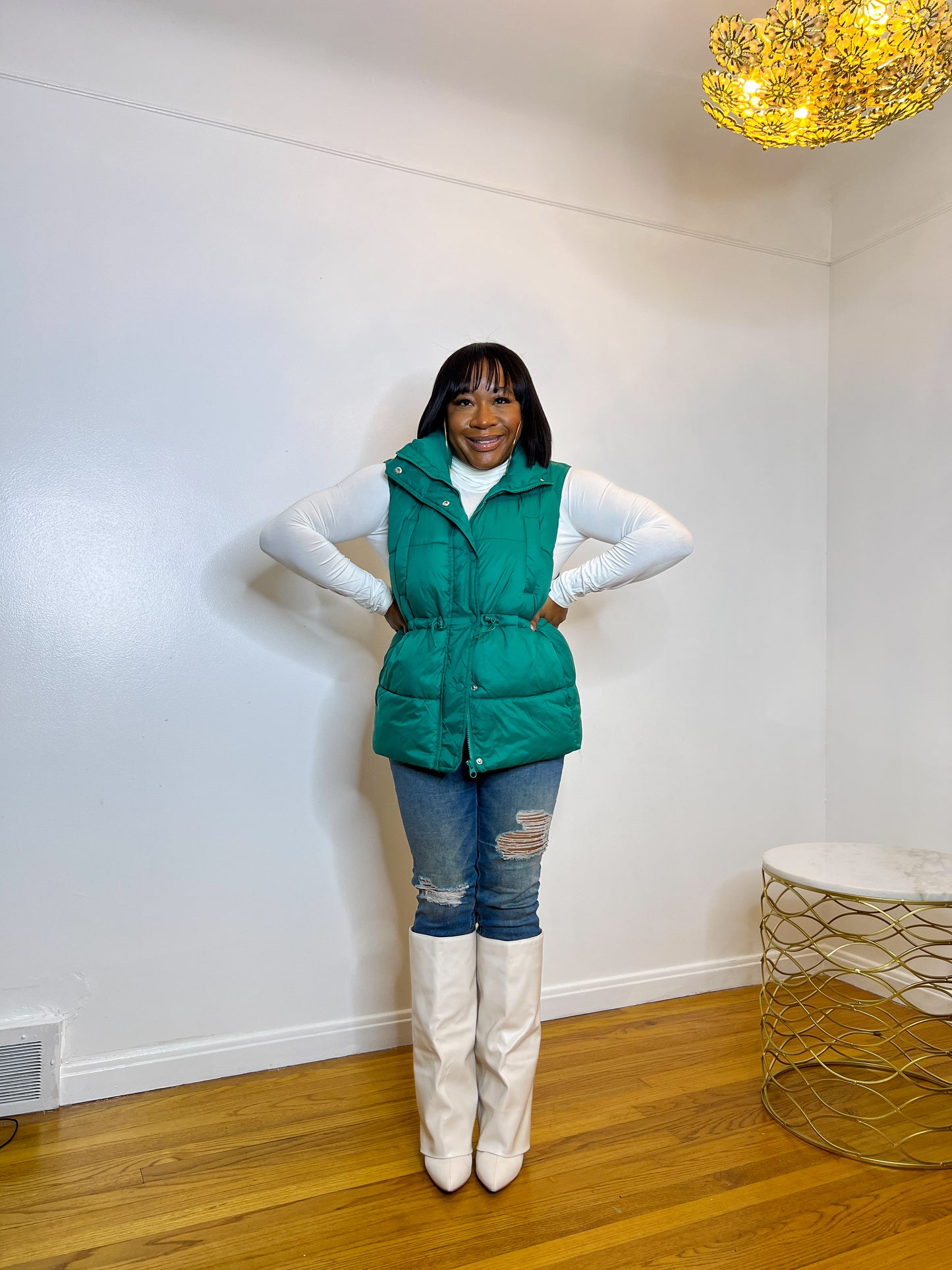 Emerald Green Puffer Vest