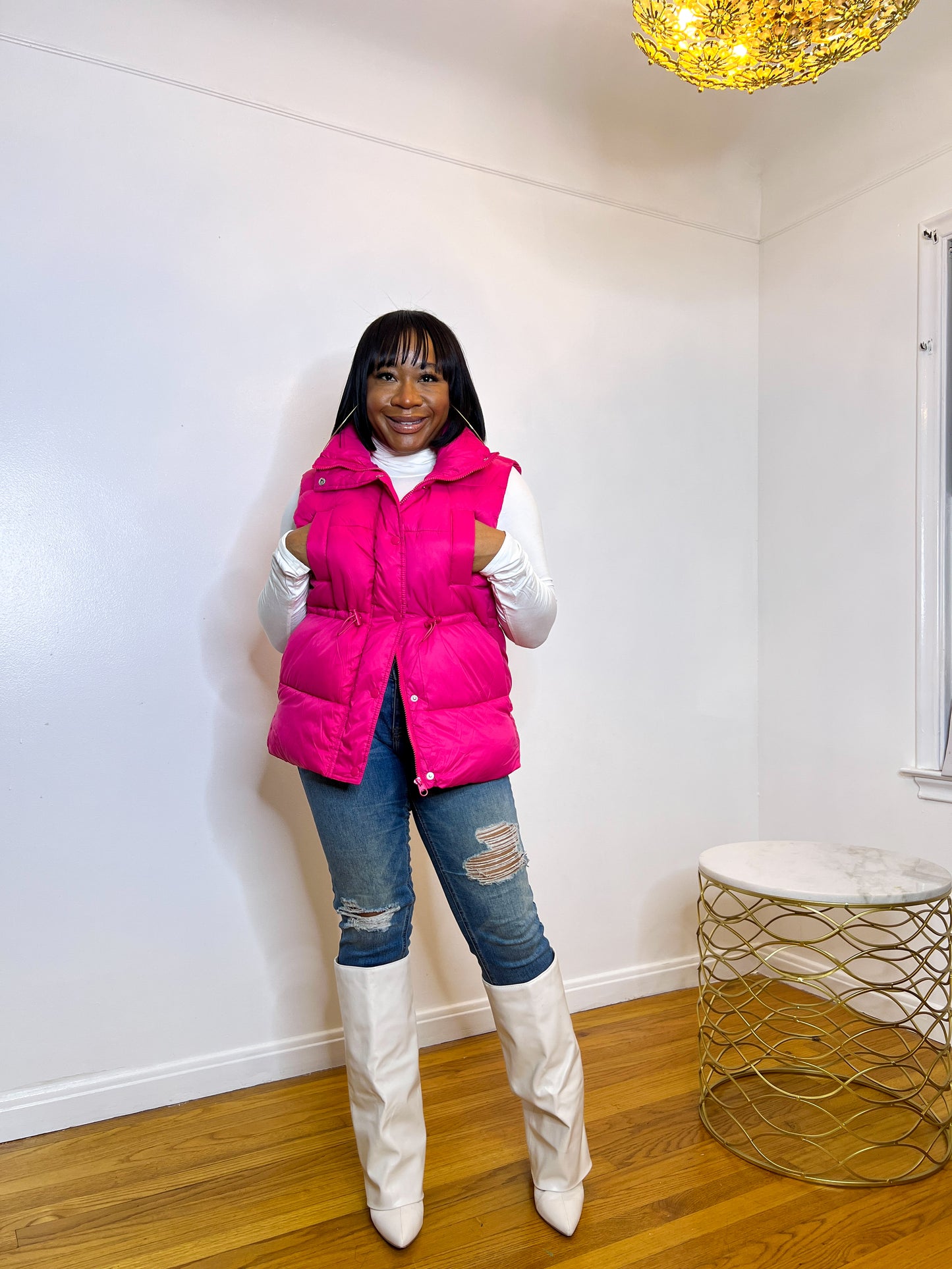 Hot Pink Puffer Vest