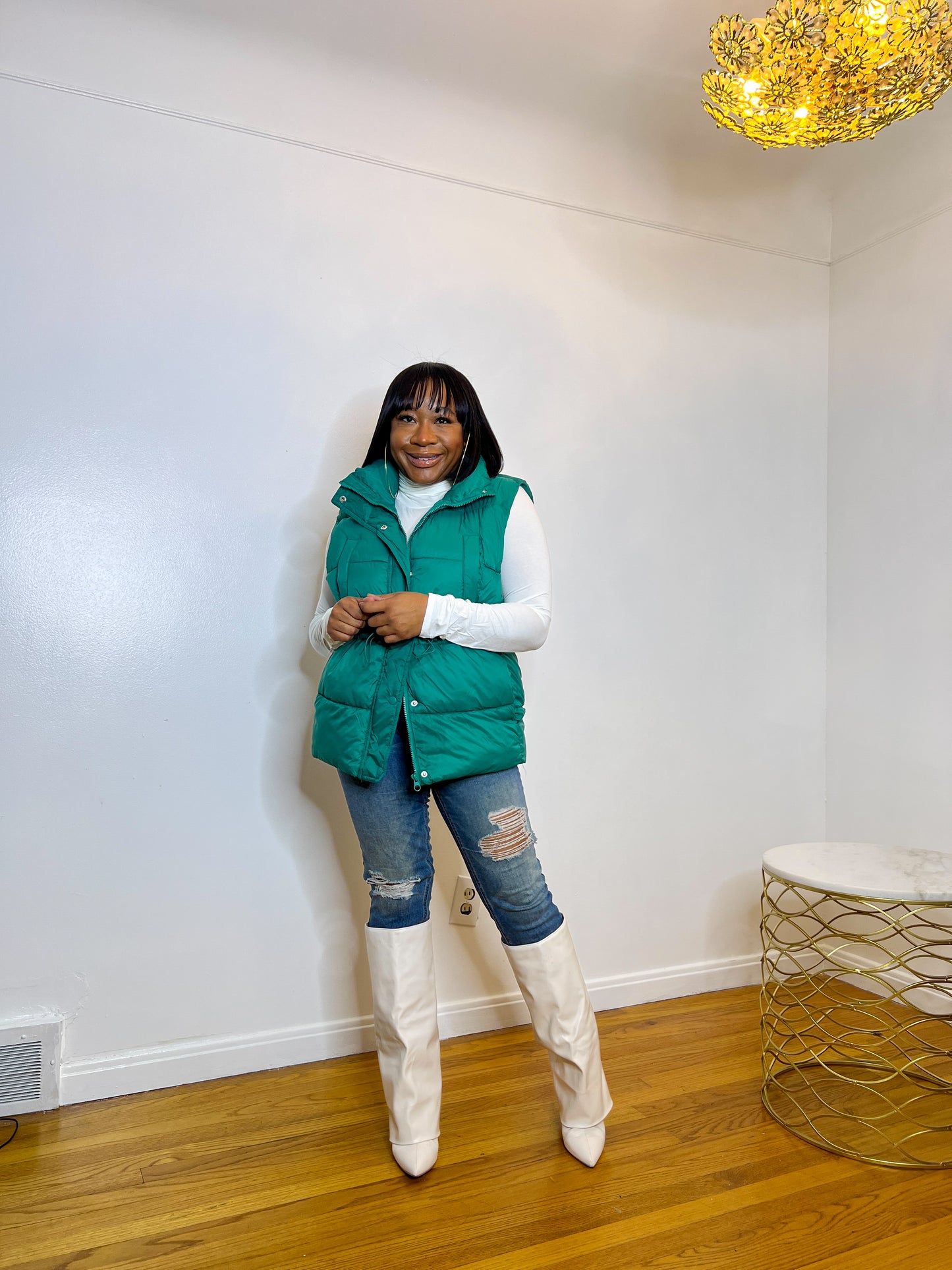 Emerald Green Puffer Vest
