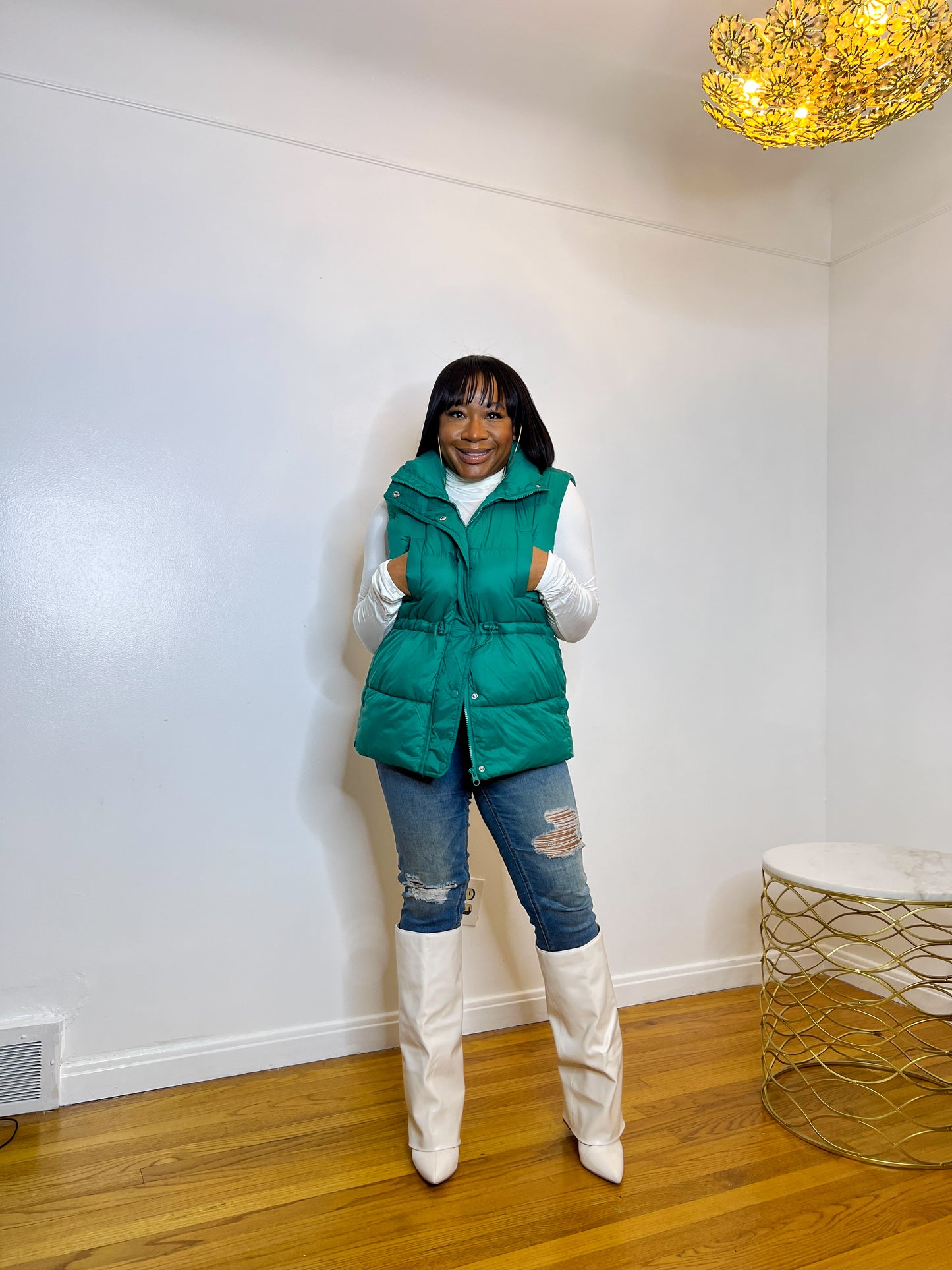 Emerald Green Puffer Vest
