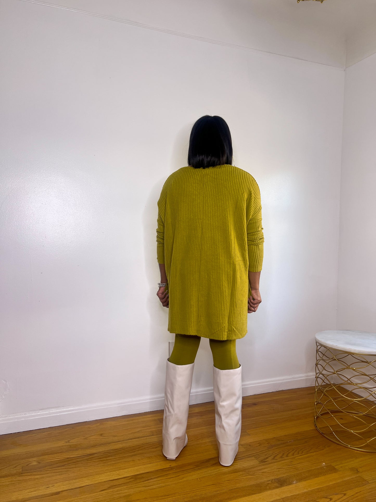 Thermal V-neck Waffle Sweater