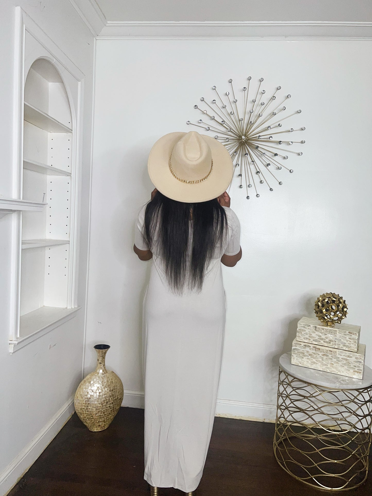 Short Sleeve Maxi Dress- Sand Beige