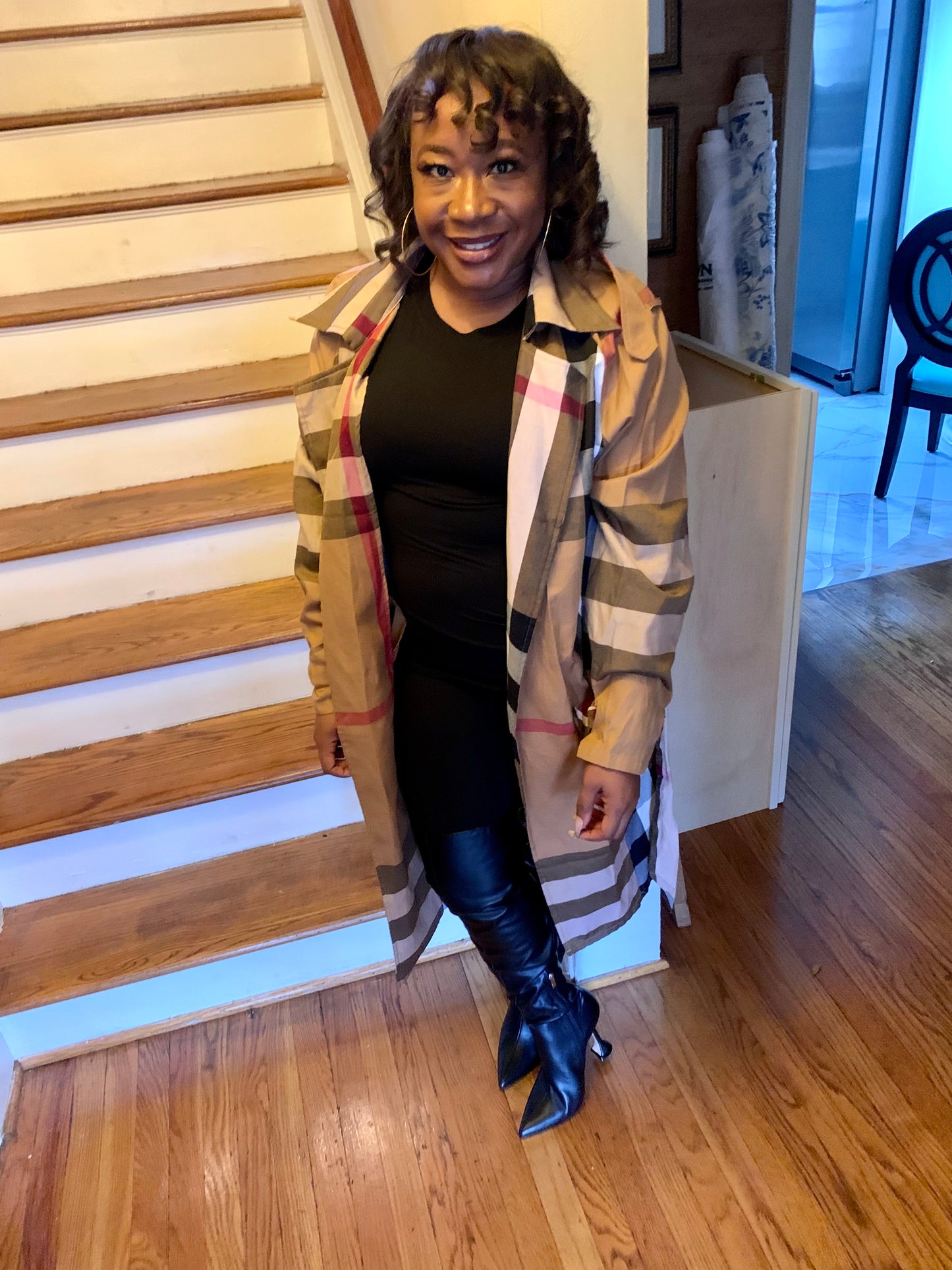 Plaid Trenchcoat