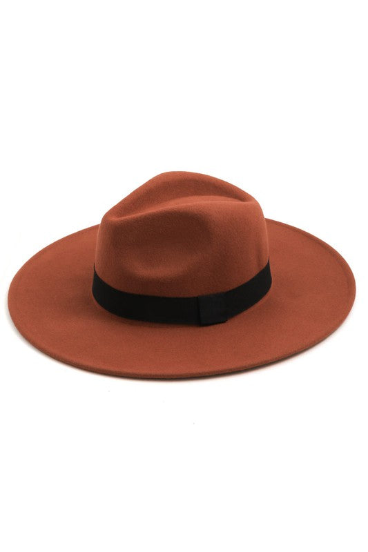 Burnt Orange Fedora Hat