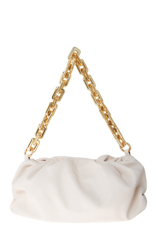 Creme Dumpling Chain Bag
