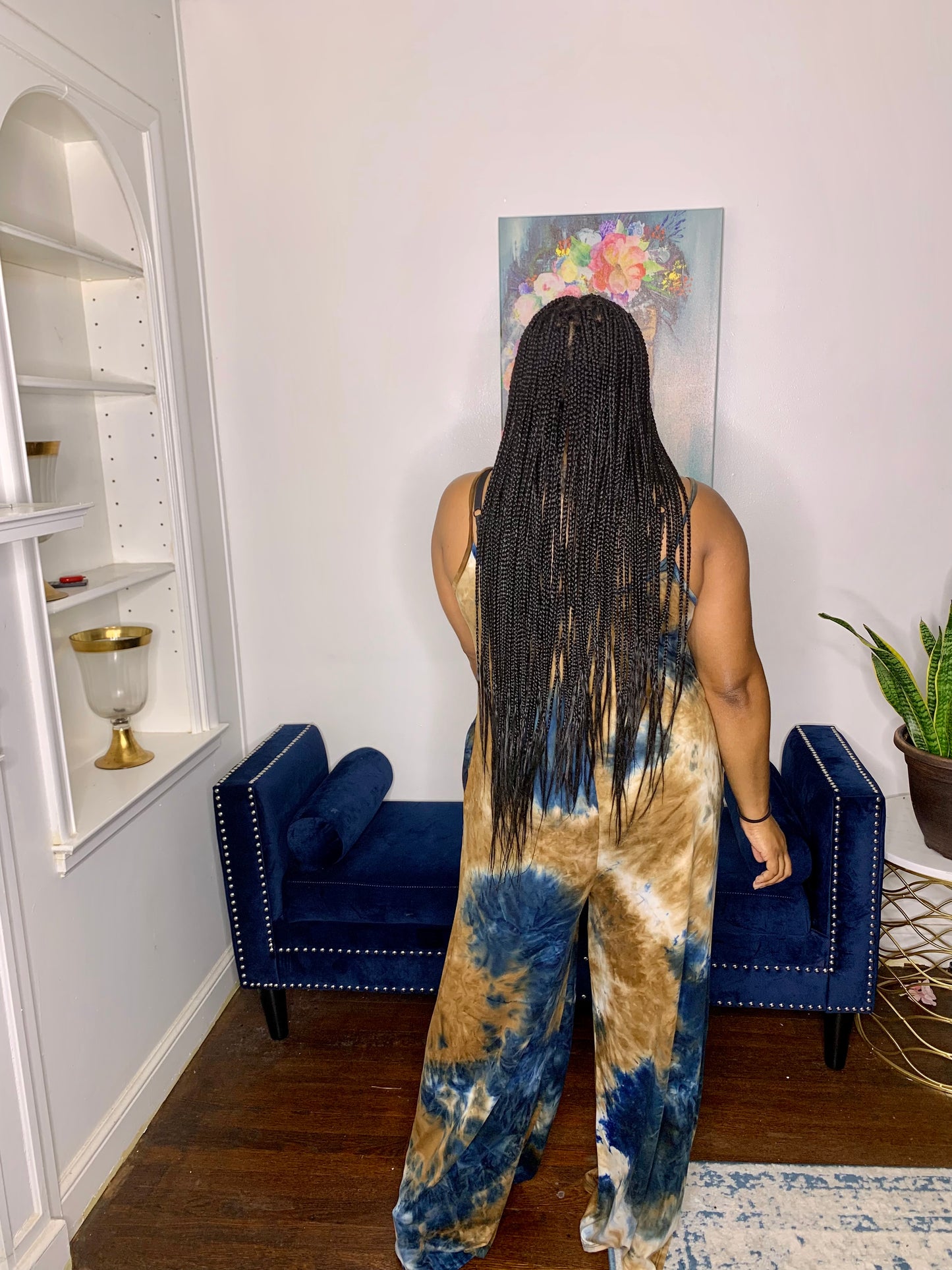 Tie Dye Jumpsuit- Blue
