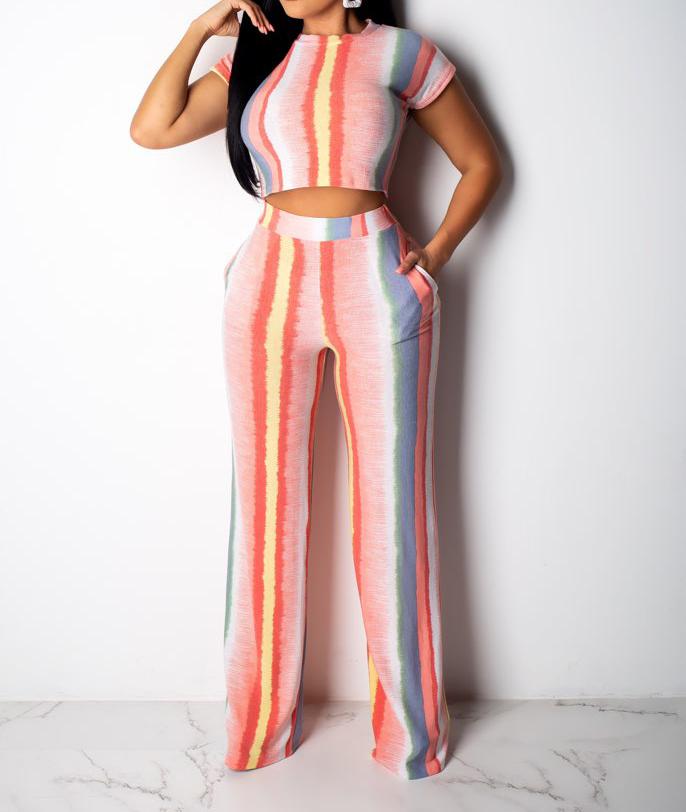 Striped Two Piece Set