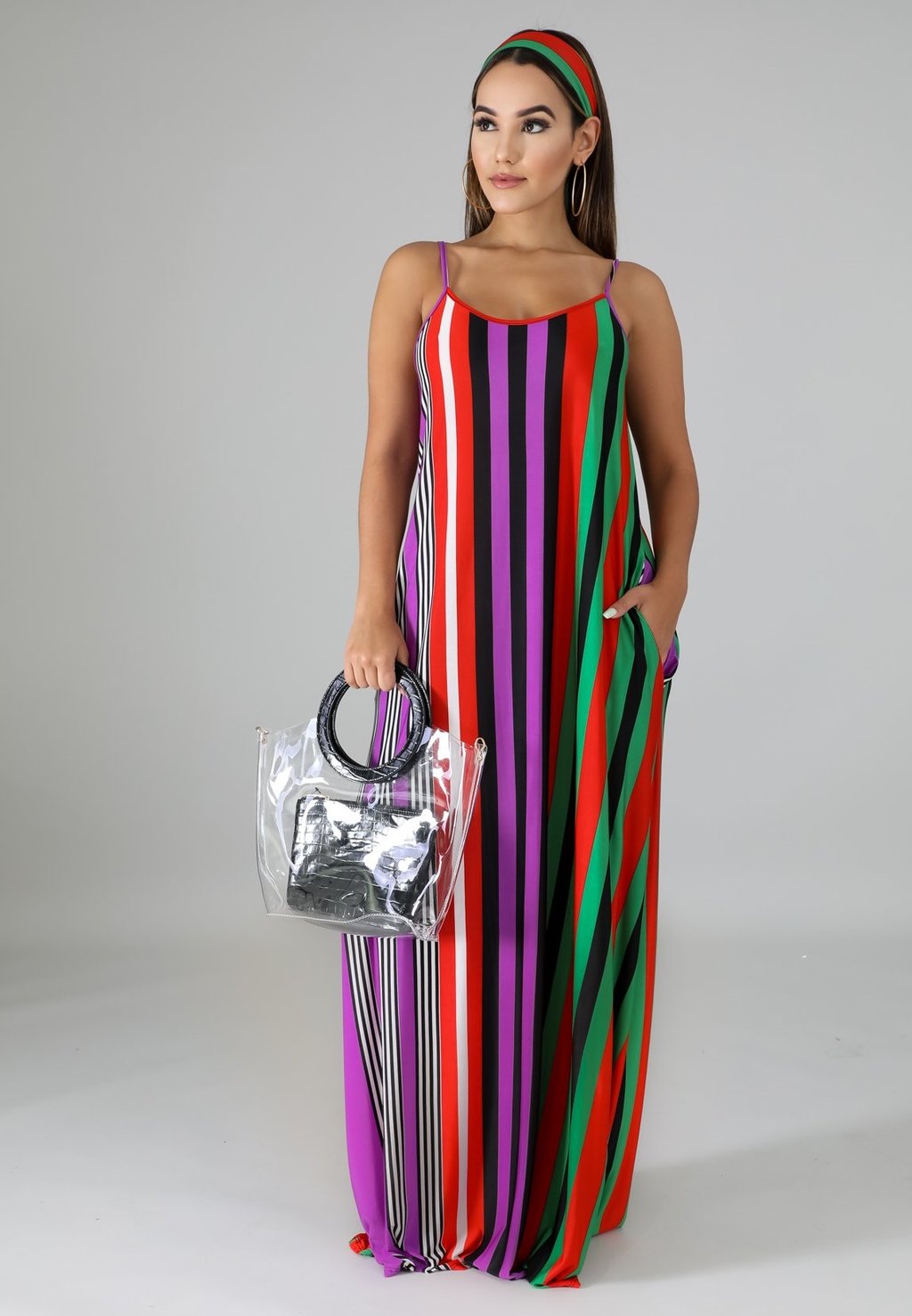 Striped Maxi with Headband