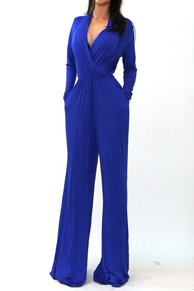 Lady In Blue Jumpsuit