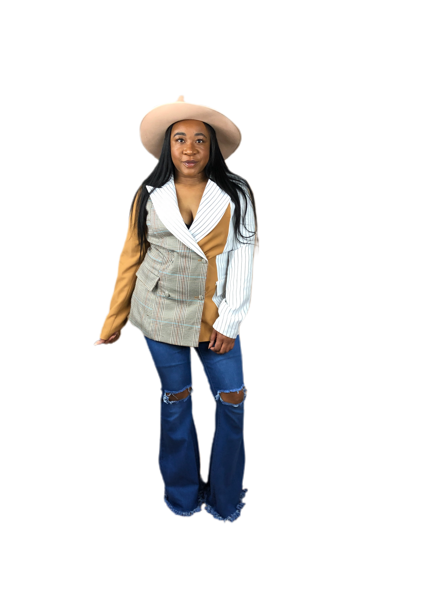 Mixed Media Blazer
