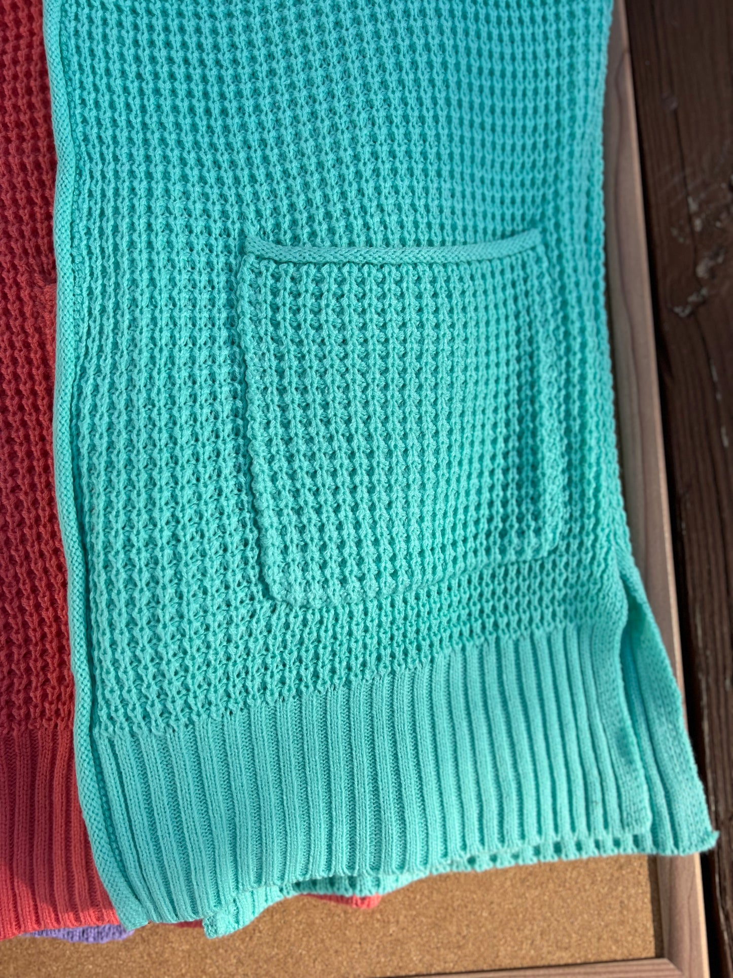 Waffle Knit Cardigan