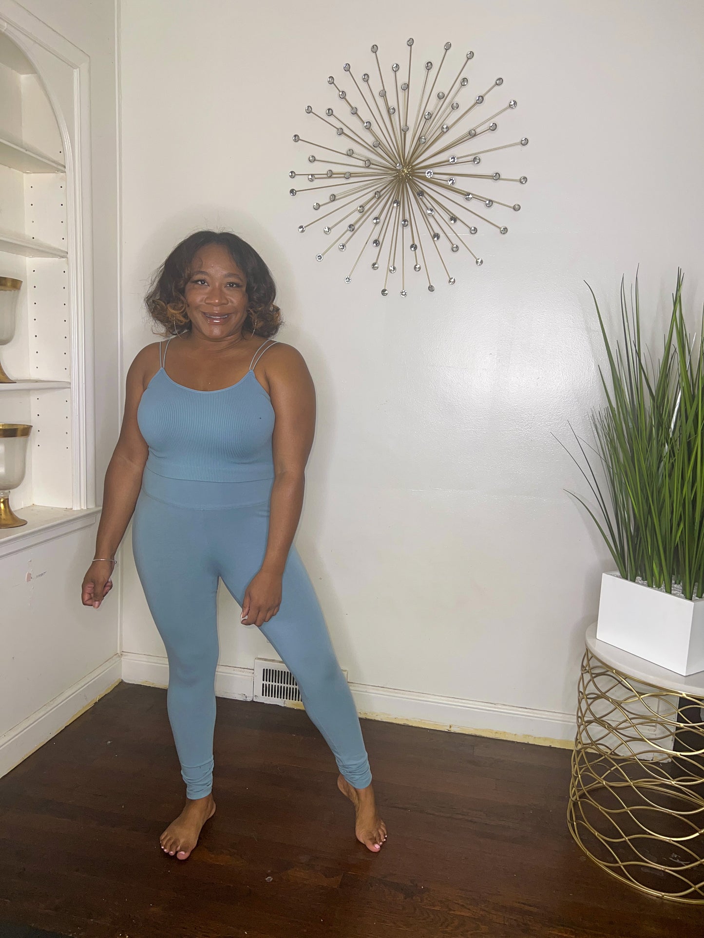 Blue Cozy Leggings