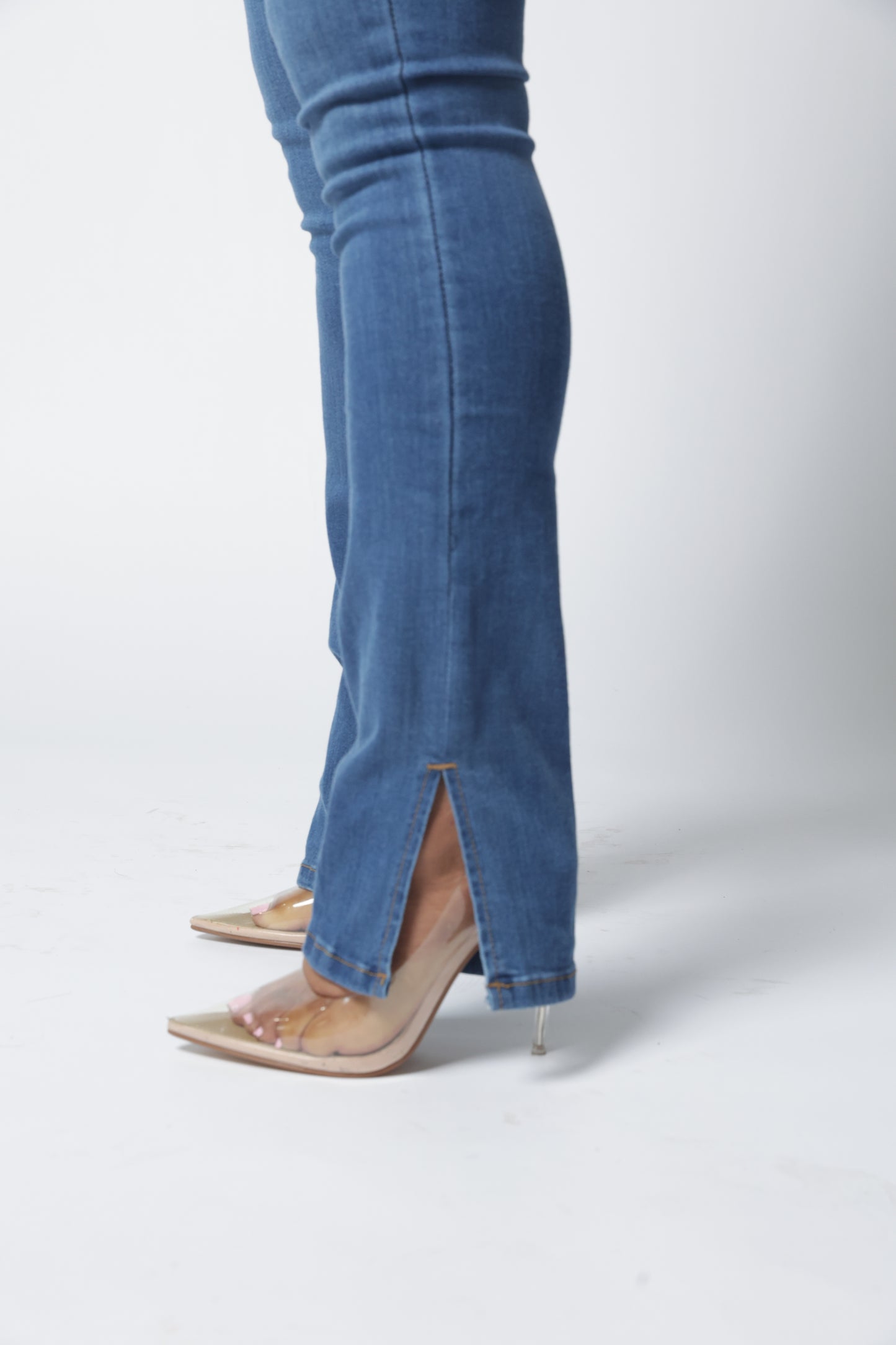 Cozy Side Slit Denim