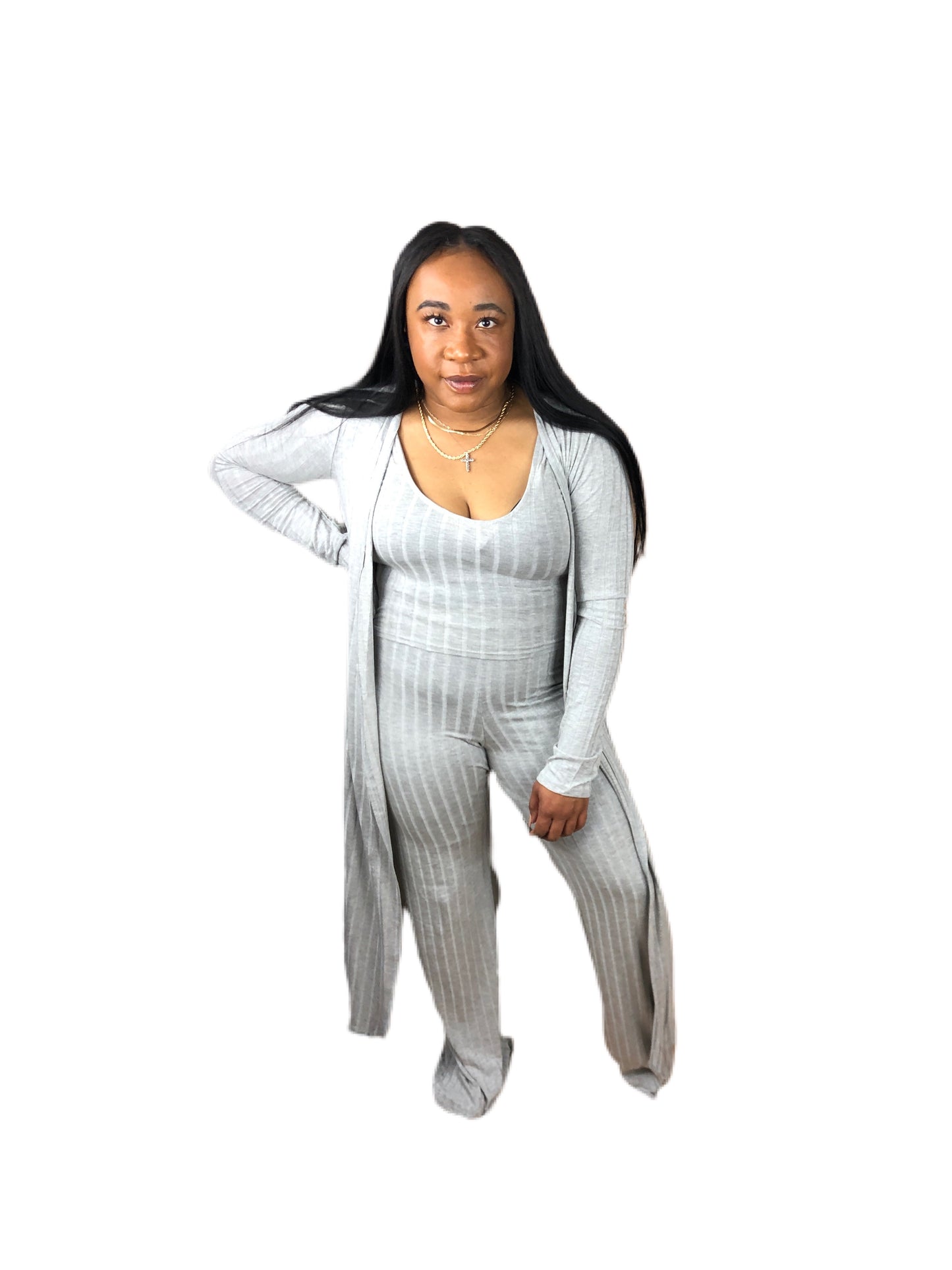 Chill Days Pant Set - Grey