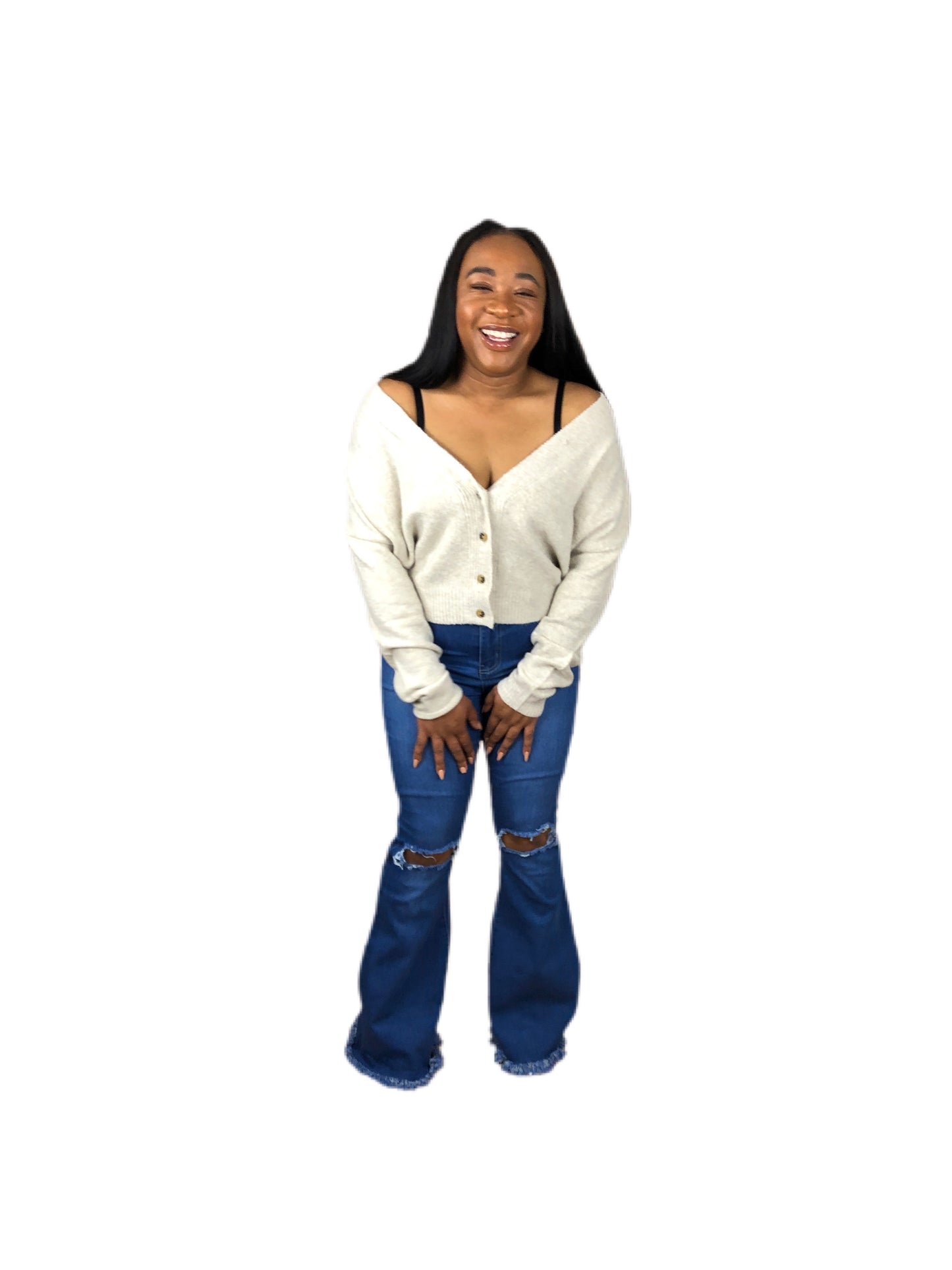 Cozy Cropped Sweater - Oatmeal