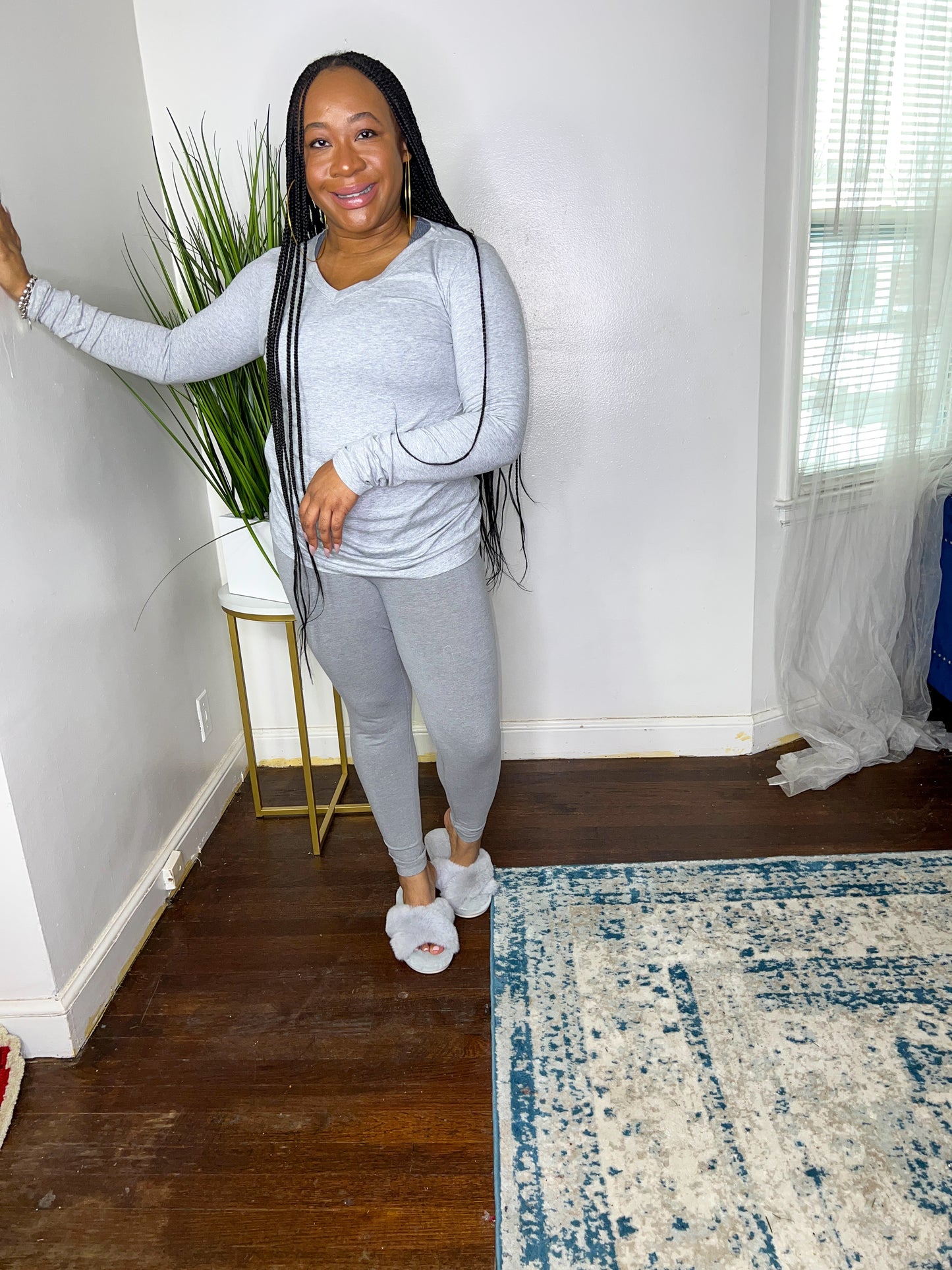 V-neck Long Sleeve Shirt