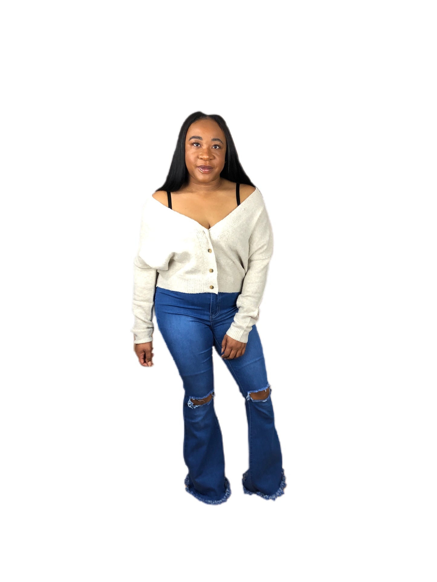 Cozy Cropped Sweater - Oatmeal