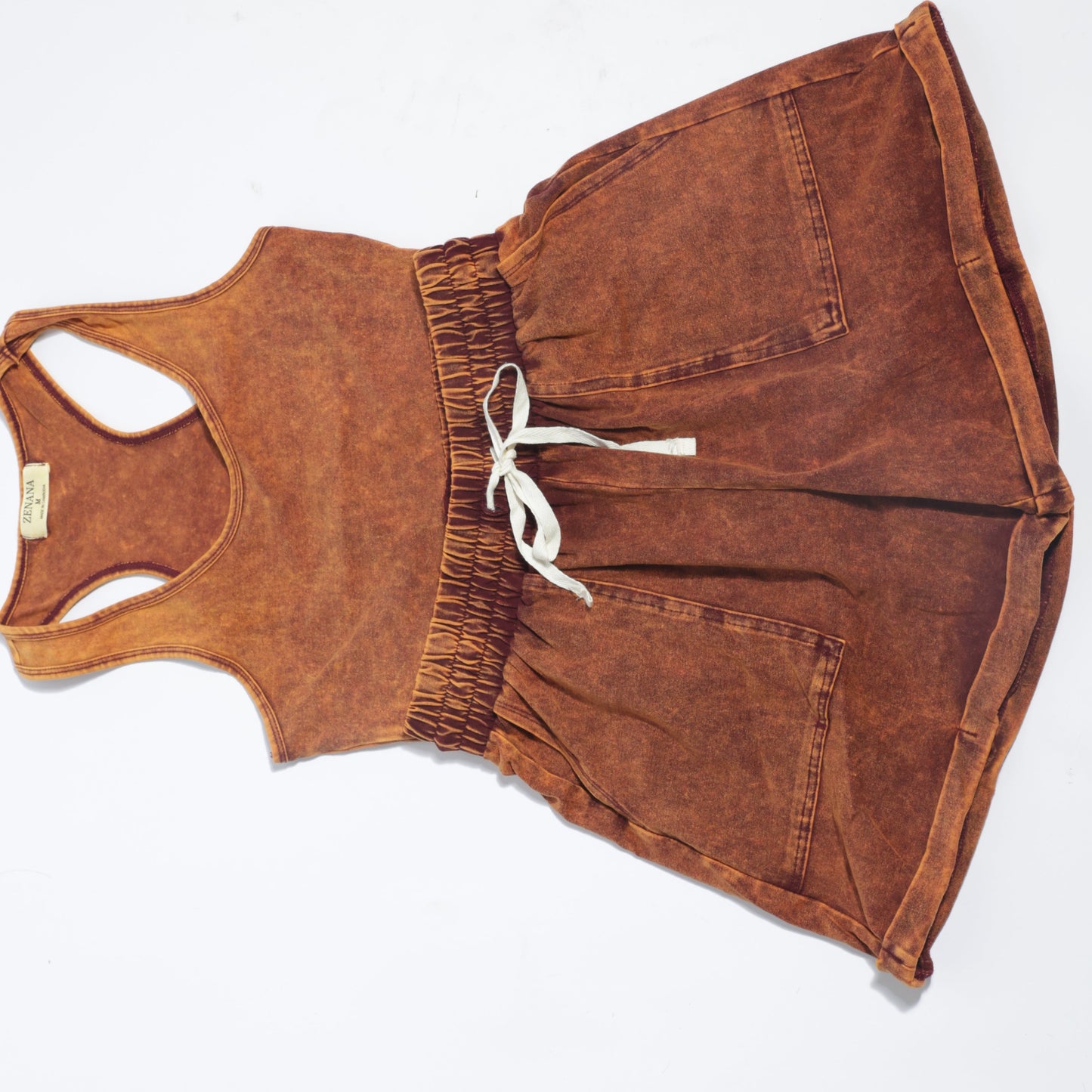 Mineral Wash Drawstring Shorts