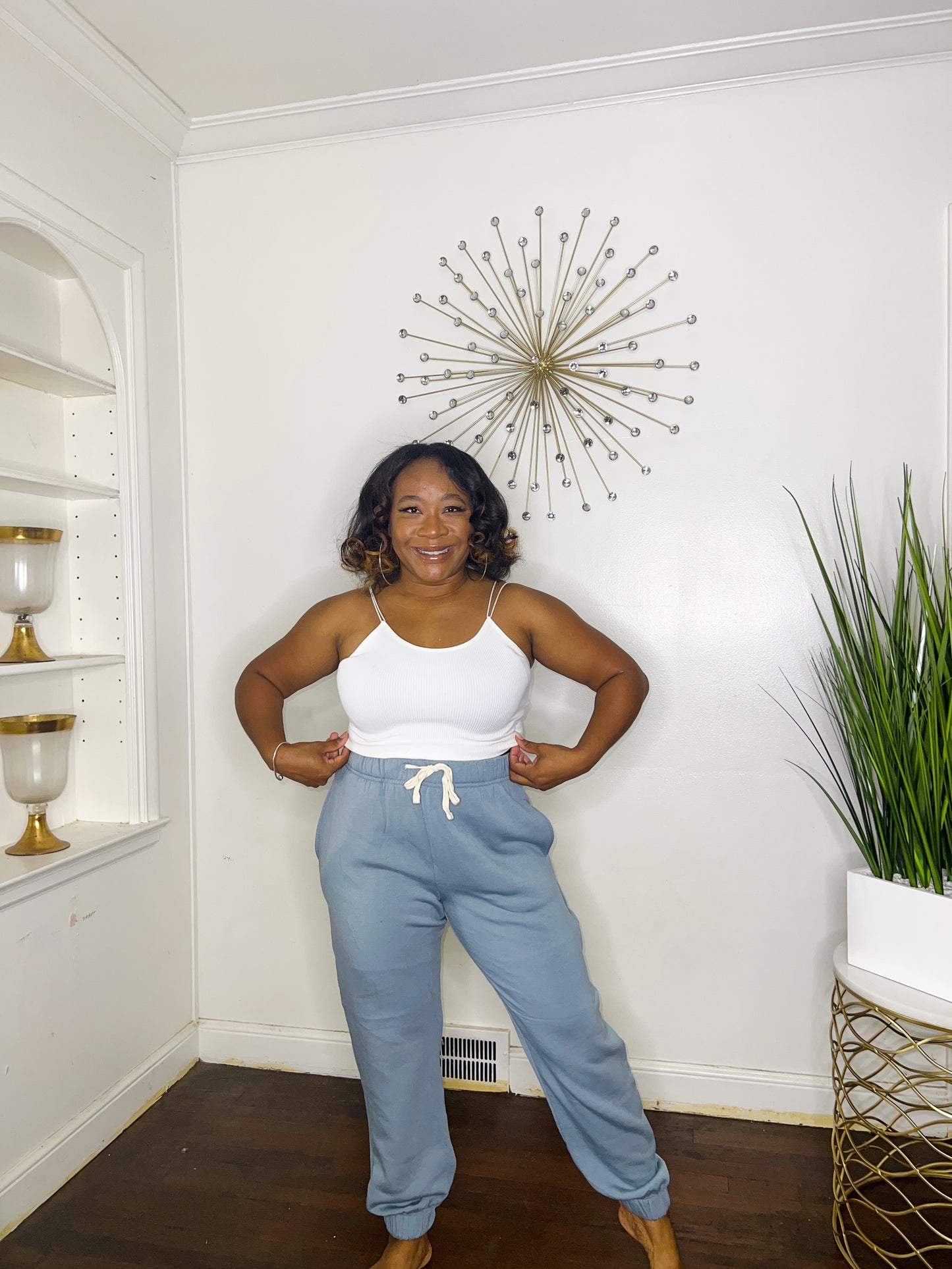 Blue Cozy Joggers