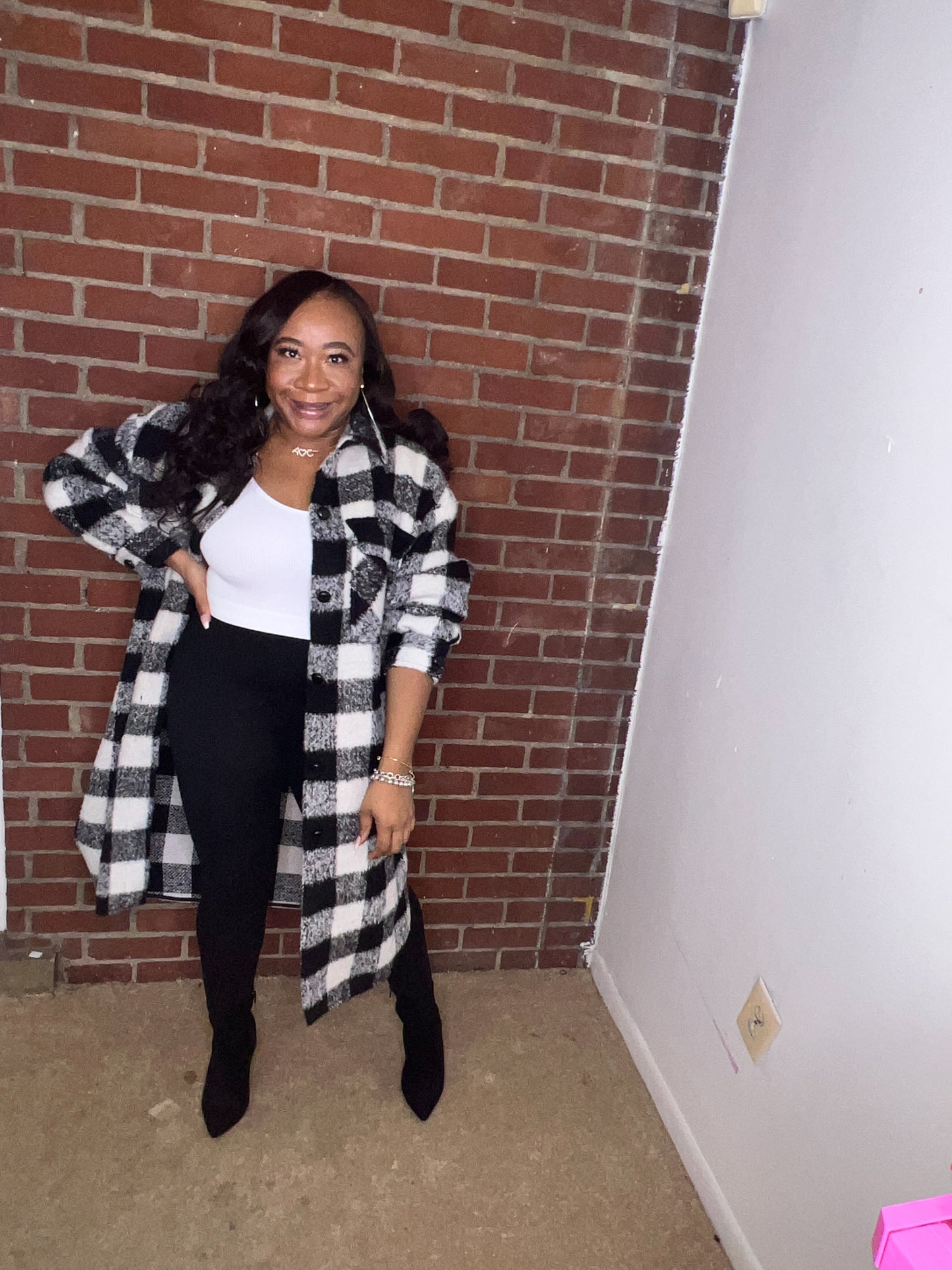 Black and White Shacket